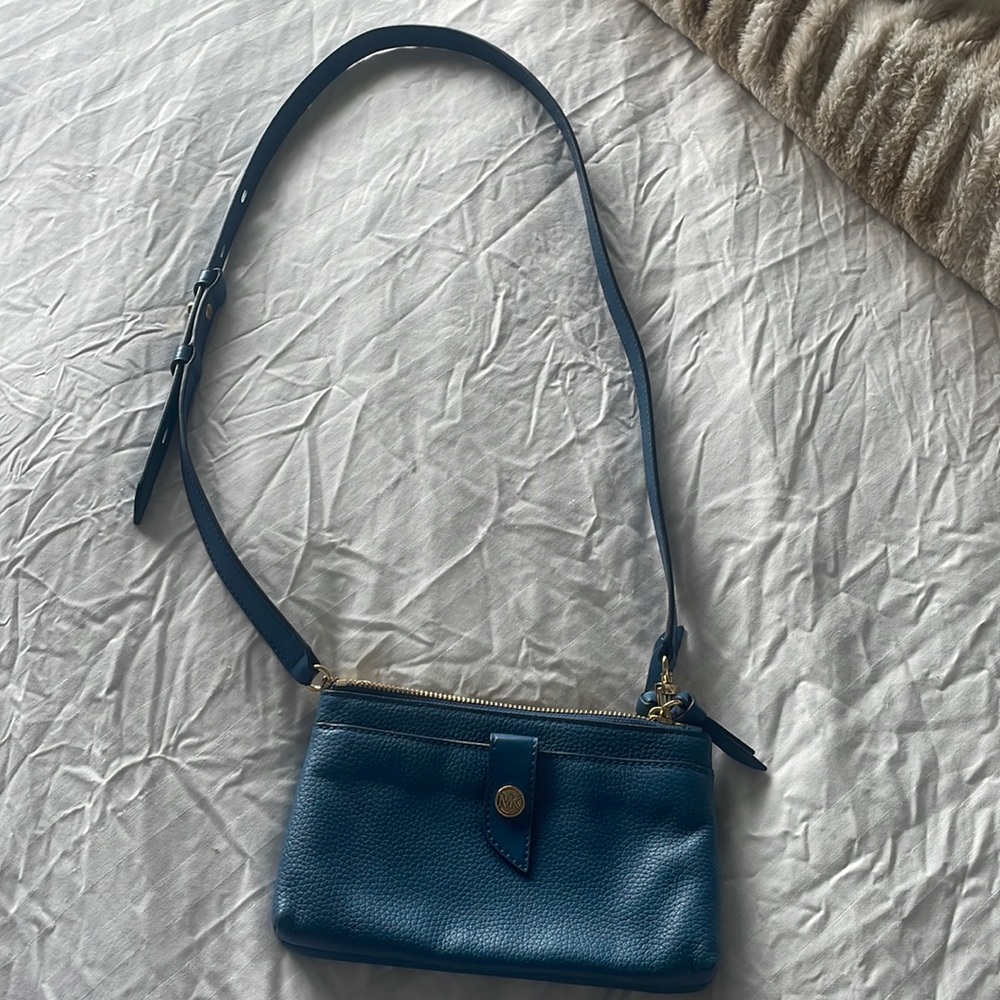 Michael Kors Blue Leather Cross Body